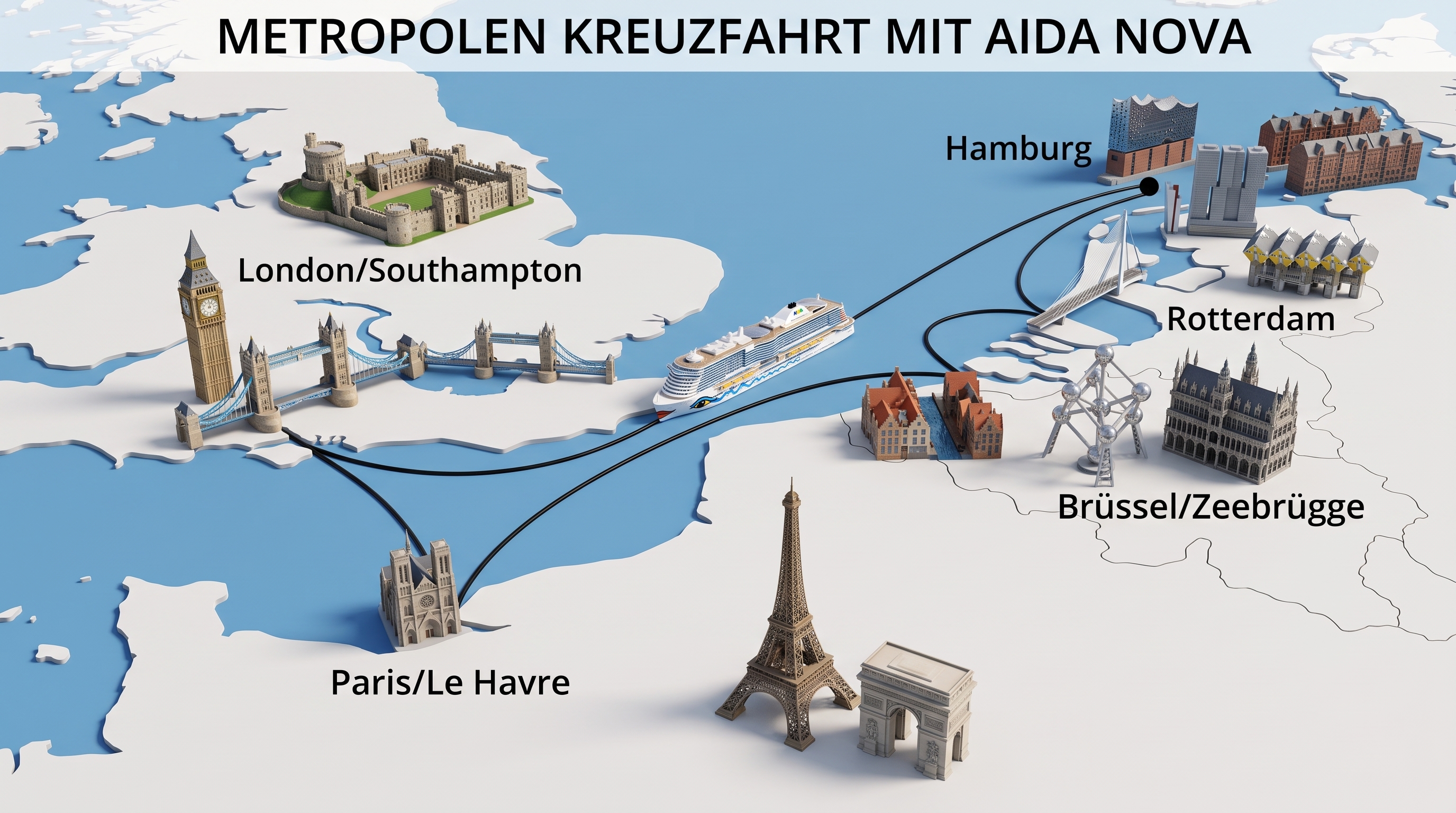 Metropolen Kreuzfahrt mit AIDA Nova